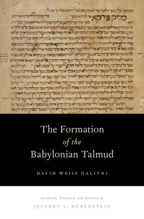 Cover of the book The Formation of the Babylonian Talmud by David Weiss Halivni, Oxford University Press