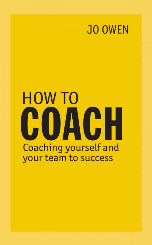 Cover of the book How to Coach by Jo Owen, Pearson Education Limited