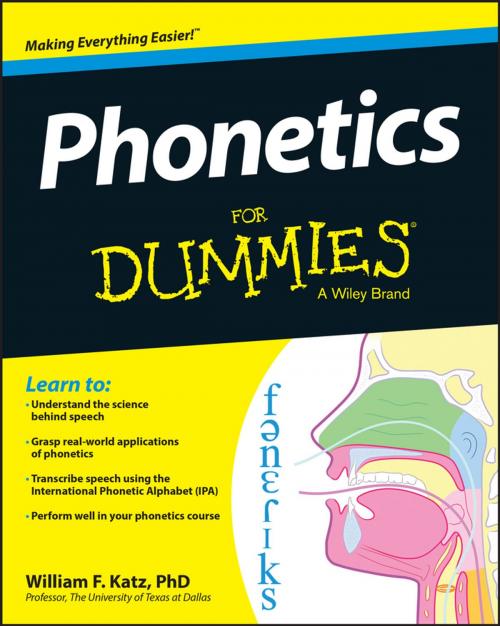Cover of the book Phonetics For Dummies by William F. Katz, Wiley