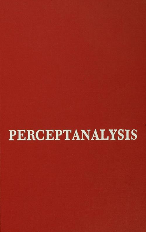 Cover of the book Perceptanalysis by Z. A. Piotrowski, Taylor and Francis