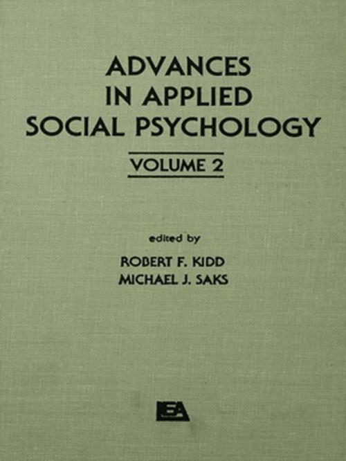 Cover of the book Advances in Applied Social Psychology by , Taylor and Francis