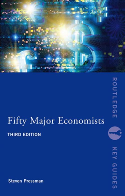Cover of the book Fifty Major Economists by Steven Pressman, Taylor and Francis