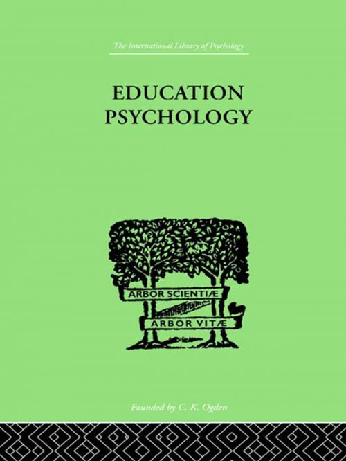 Cover of the book Education Psychology by Thorndike, E L, Taylor and Francis
