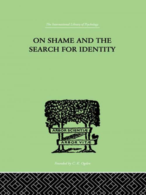 Cover of the book On Shame And The Search For Identity by Lynd, Helen Merrell, Taylor and Francis