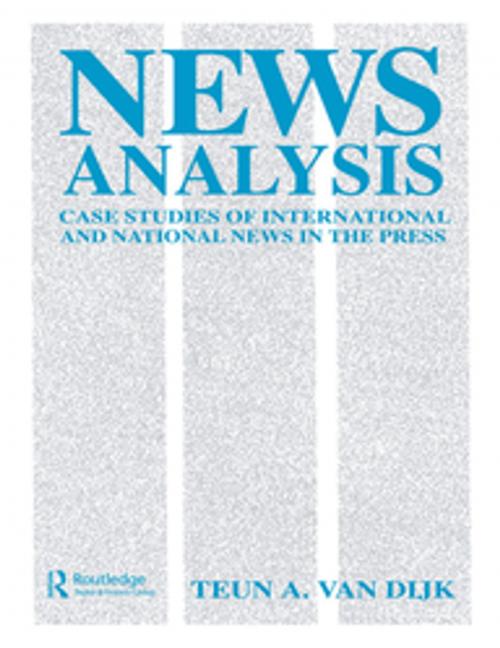 Cover of the book News Analysis by Teun A. van Dijk, Taylor and Francis
