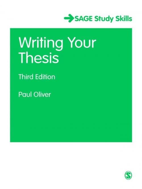 Cover of the book Writing Your Thesis by Paul Oliver, SAGE Publications