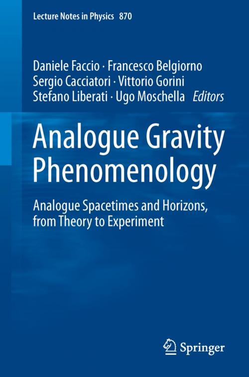 Cover of the book Analogue Gravity Phenomenology by , Springer International Publishing