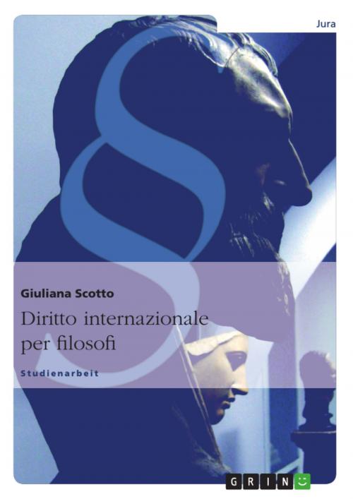 Cover of the book Diritto internazionale per filosofi by Giuliana Scotto, GRIN Publishing
