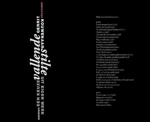 Cover of the book Vallende stilte by Gerrit Kouwenaar, Singel Uitgeverijen