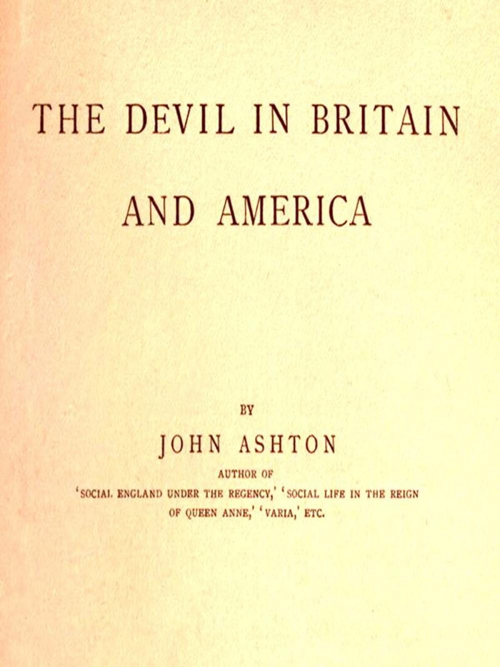 Big bigCover of The Devil in Britain and America
