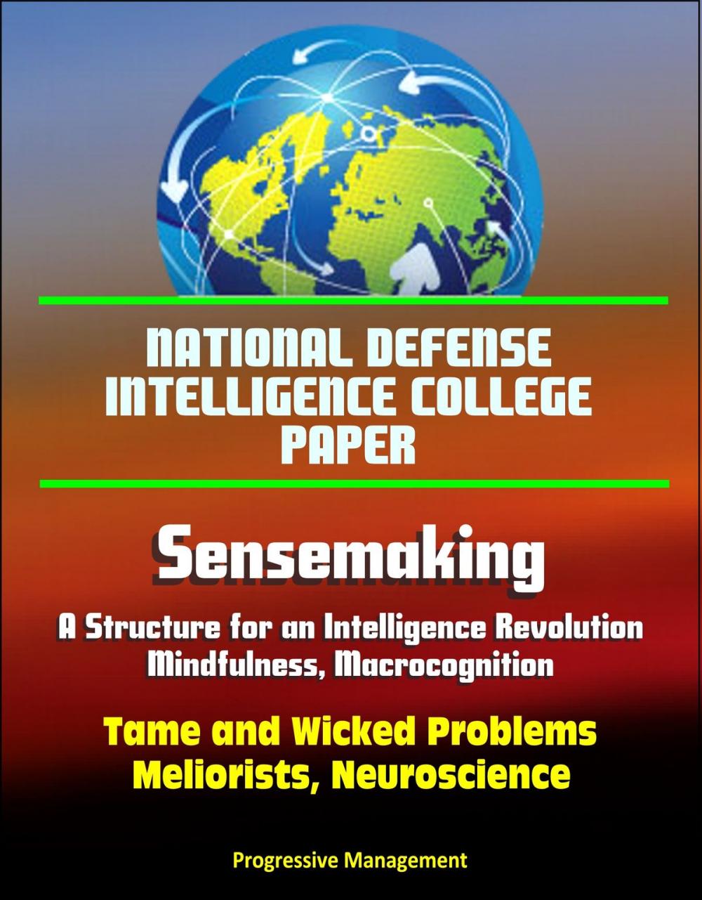 Big bigCover of National Defense Intelligence College Paper: Sensemaking - A Structure for an Intelligence Revolution, Mindfulness, Macrocognition, Tame and Wicked Problems, Meliorists, Neuroscience
