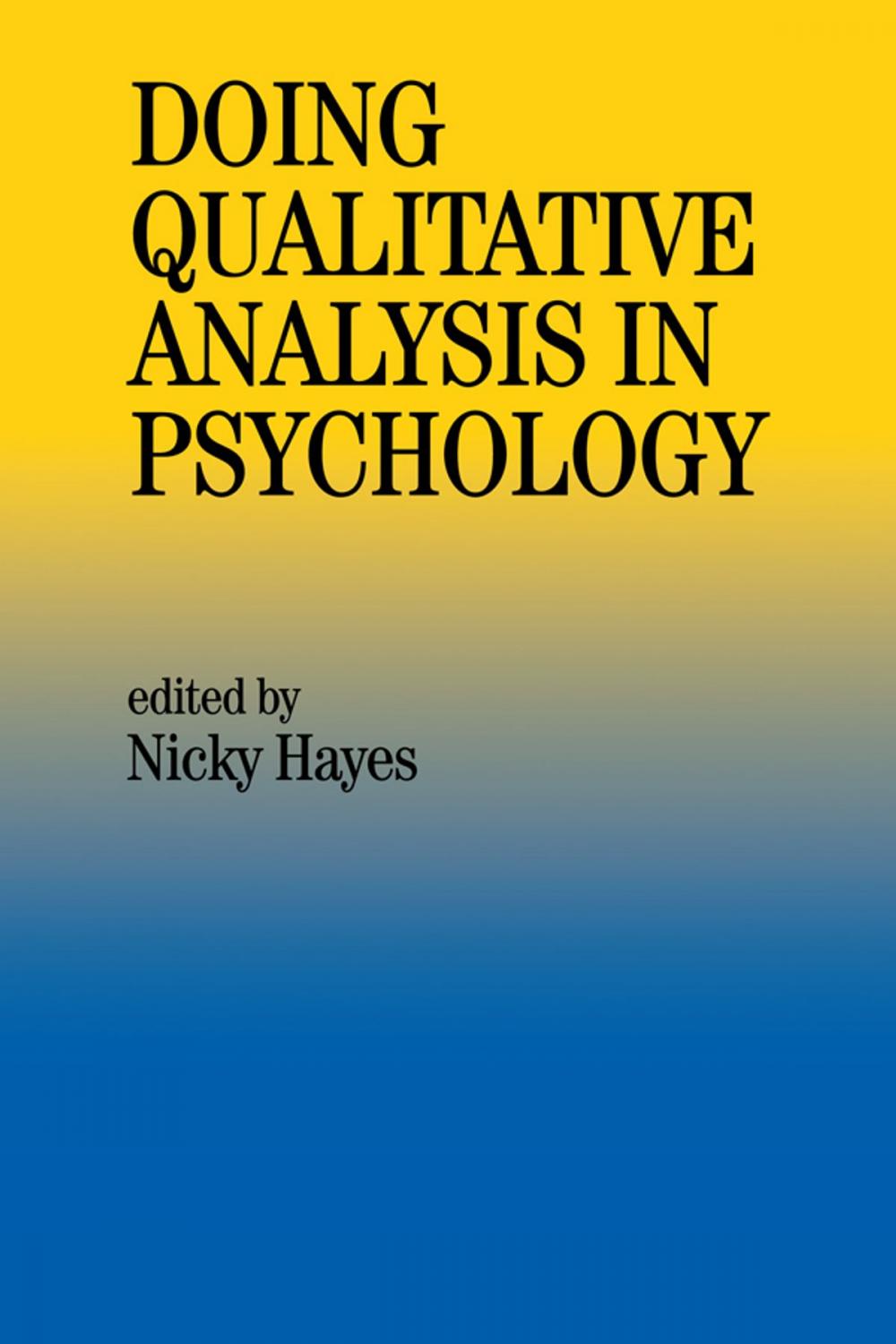 Big bigCover of Doing Qualitative Analysis In Psychology