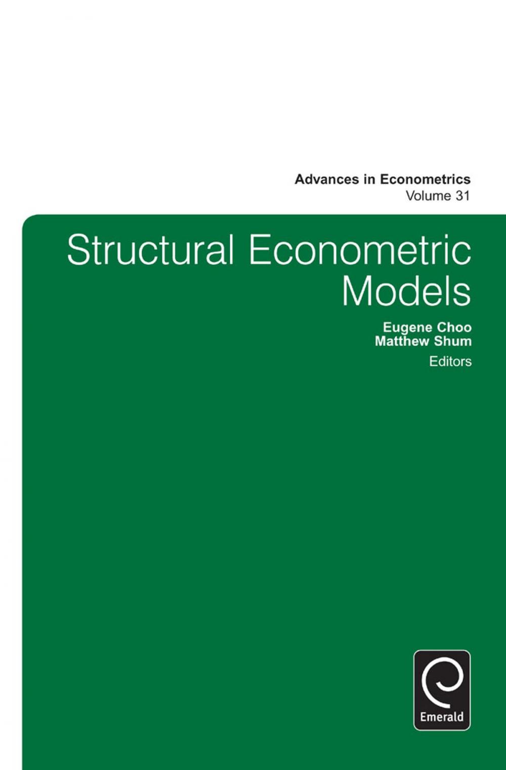 Big bigCover of Structural Econometric Models