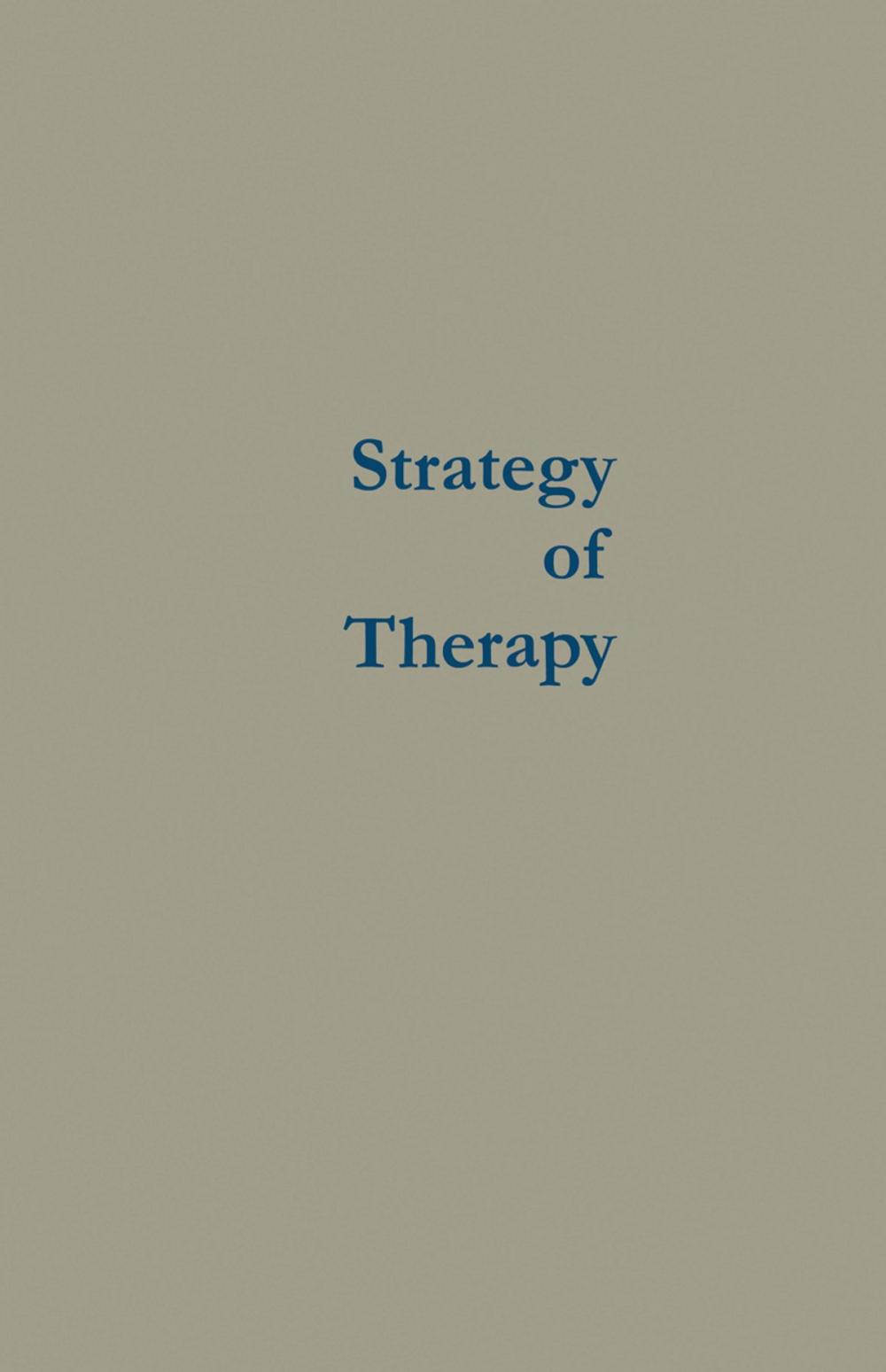 Big bigCover of Strategy of Therapy