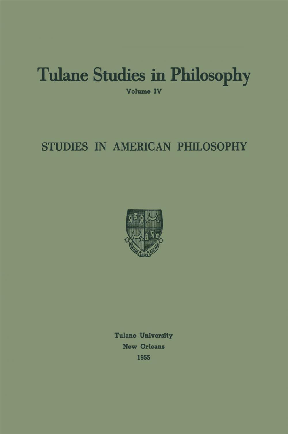 Big bigCover of Studies in American Philosophy