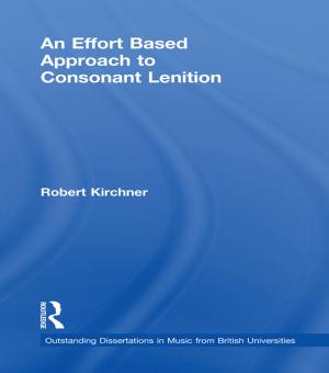 Cover of the book An Effort Based Approach to Consonant Lenition by Anton Oleinik