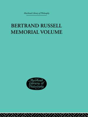 Cover of the book Bertrand Russell Memorial Volume by Marie Antoinette Tonnelat