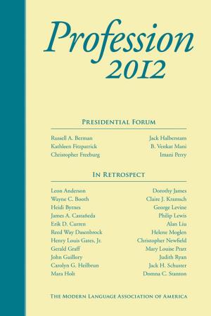 Cover of the book Profession 2012 by Mark Lynn Anderson, Dudley Andrew, Michael Aronson