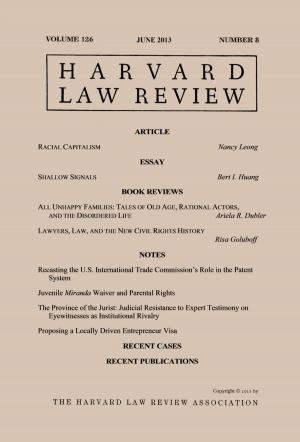 Book cover of Harvard Law Review: Volume 126, Number 8 - June 2013