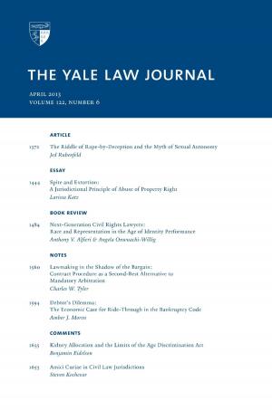 Book cover of Yale Law Journal: Volume 122, Number 6 - April 2013