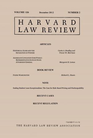 Book cover of Harvard Law Review: Volume 126, Number 2 - December 2012