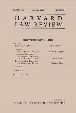 Book cover of Harvard Law Review: Volume 126, Number 1 - November 2012