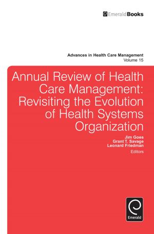 Cover of the book Annual Review of Health Care Management by 