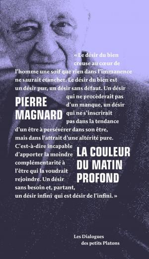 Cover of the book La couleur du matin profond by Pierre-Philippe Jandin, Jean-Luc Nancy