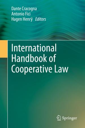 Cover of the book International Handbook of Cooperative Law by J. Buck, C.L. Zollikofer, J. Pirschel, D. Poos, P. Capesius