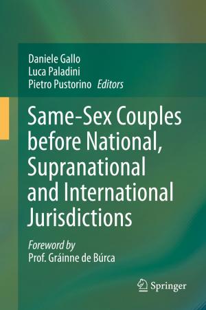 Cover of the book Same-Sex Couples before National, Supranational and International Jurisdictions by Gunter Dueck