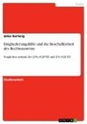 Cover of the book Eingliederungshilfe und die Beschaffenheit des Rechtssystems by Manuela Kistner