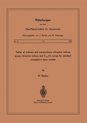 Cover of the book Tables of Ordinary and Extraordinary Refractive Indices, Group Refractive Indices and h’o,x(f)-Curves for Standard Ionospheric Layer Models by Rolf Theodor Borlinghaus