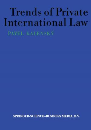 Cover of the book Trends of Private International Law by Zhenming Zhai
