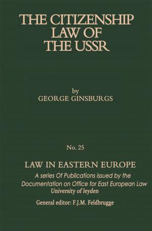 Cover of the book The Citizenship Law of the USSR by J.R. Anderson
