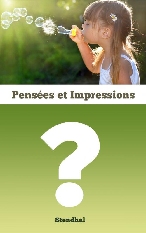 Cover of the book Pensées et impressions by Stendhal, PRB