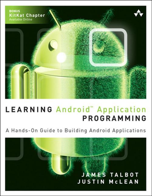 Cover of the book Learning Android Application Programming by James Talbot, Justin McLean, Pearson Education