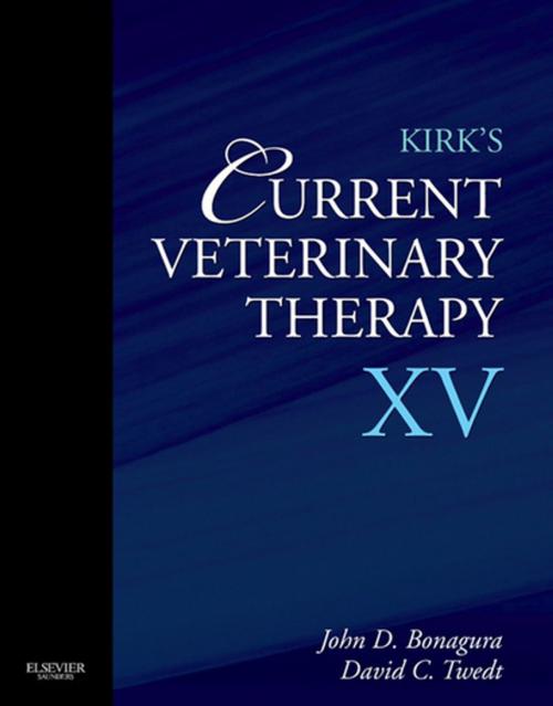Cover of the book Kirk's Current Veterinary Therapy XV - E-Book by John D. Bonagura, DVM, MS, Dipl ACVIM, David C. Twedt, DVM, DipACVIM, Elsevier Health Sciences