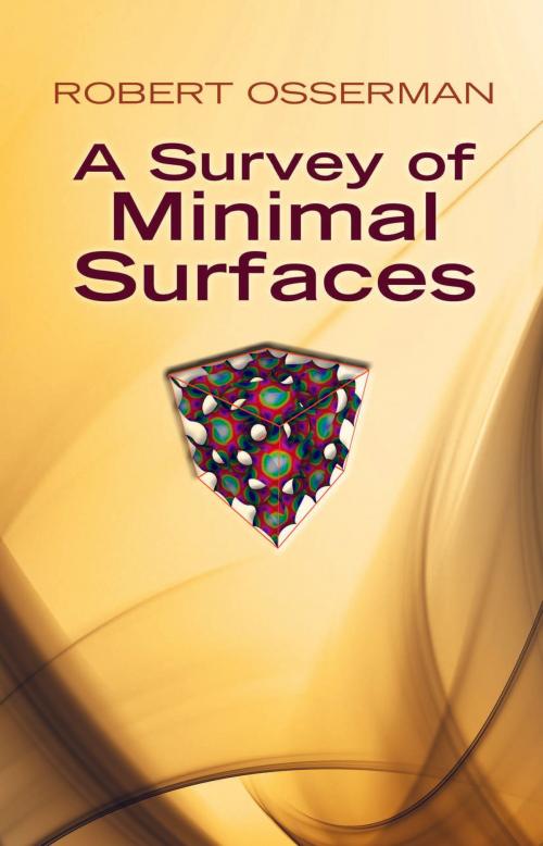 Cover of the book A Survey of Minimal Surfaces by Robert Osserman, Dover Publications