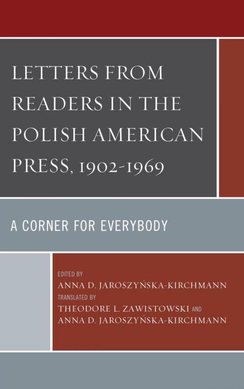 Cover of the book Letters from Readers in the Polish American Press, 1902–1969 by Anna D. Jaroszyńska-Kirchmann, Lexington Books