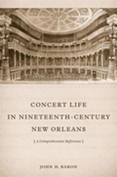 Cover of the book Concert Life in Nineteenth-Century New Orleans by John H. Baron, LSU Press