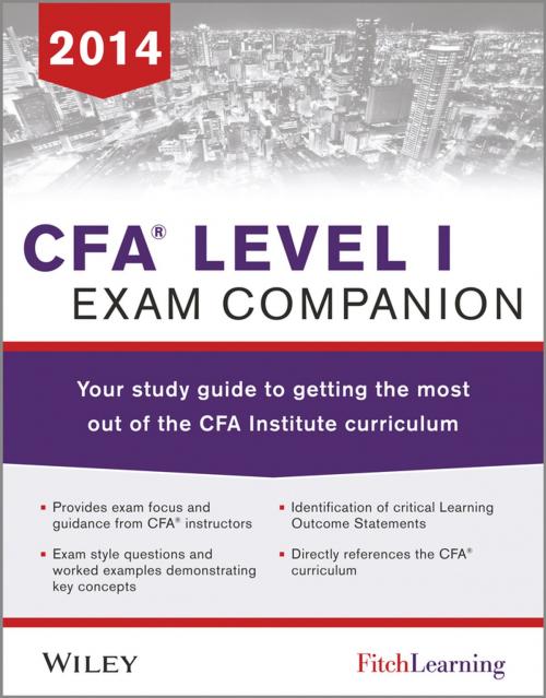 Cover of the book CFA level I Exam Companion by Fitch Learning, Wiley