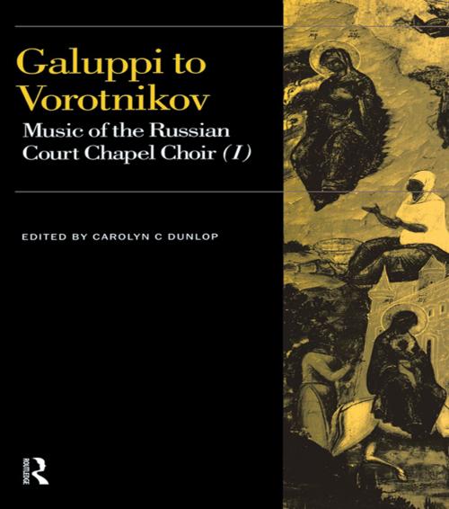 Cover of the book Galuppi to Vorotnikov by , Taylor and Francis