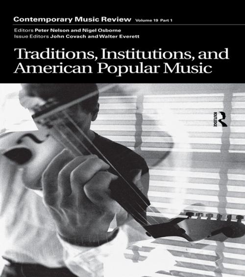 Cover of the book Traditions, Institutions, and American Popular Tradition by , Taylor and Francis