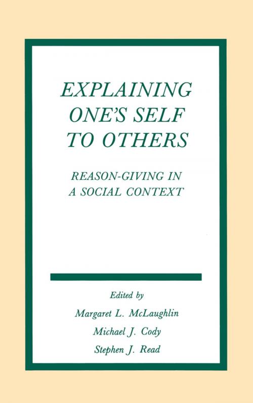 Cover of the book Explaining One's Self To Others by , Taylor and Francis