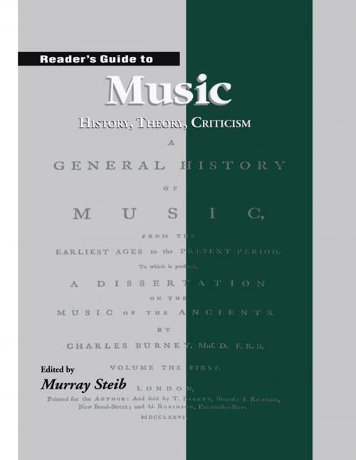 Cover of the book Reader's Guide to Music by , Taylor and Francis
