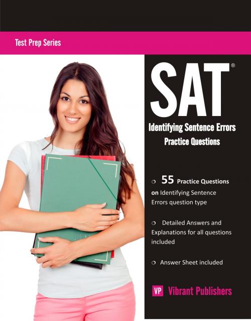 Cover of the book SAT Writing: Identifying Sentence Errors Practice Questions by Vibrant Publishers, Vibrant Publishers