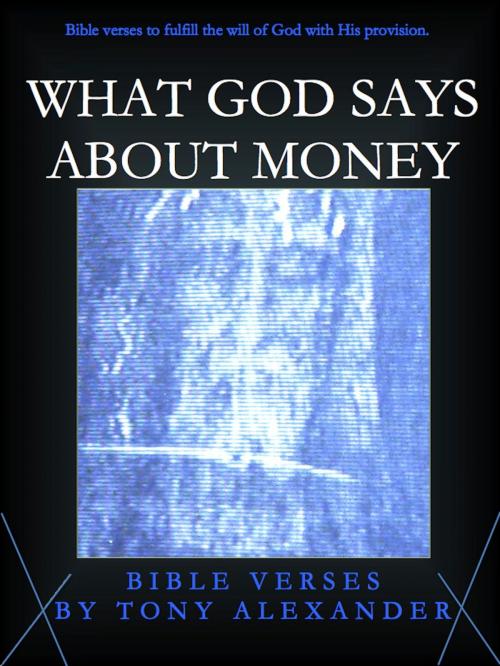 Cover of the book What God Says About Money Bible Verses by Tony Alexander, Tony Alexander