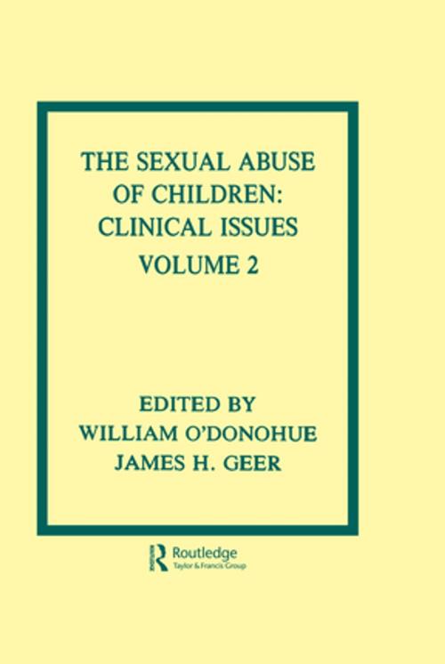 Cover of the book The Sexual Abuse of Children by , Taylor and Francis
