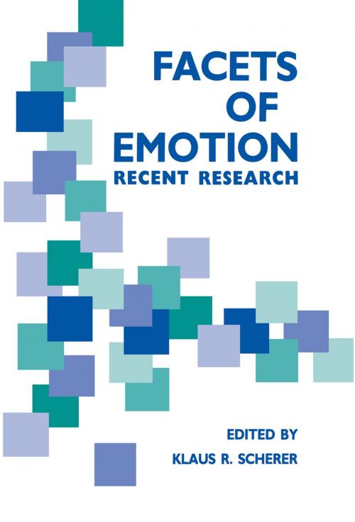 Cover of the book Facets of Emotion by , Taylor and Francis
