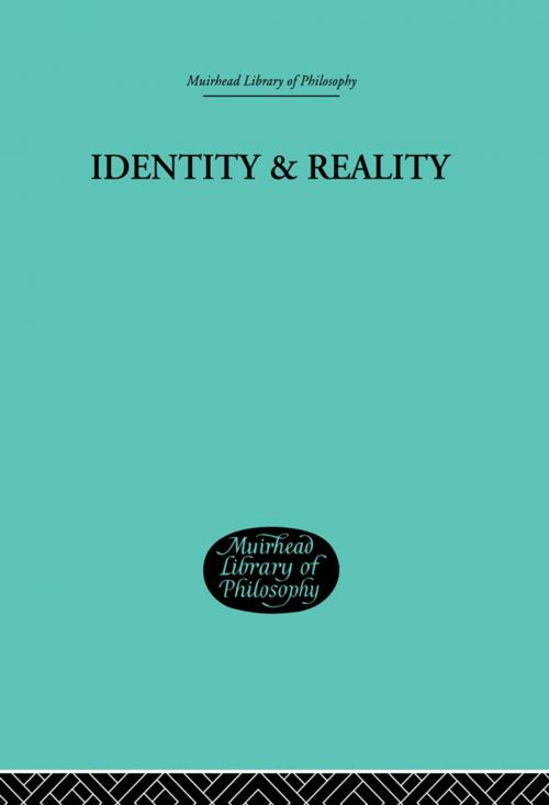 Cover of the book Identity & Reality by Meyerson, Emile, Taylor and Francis